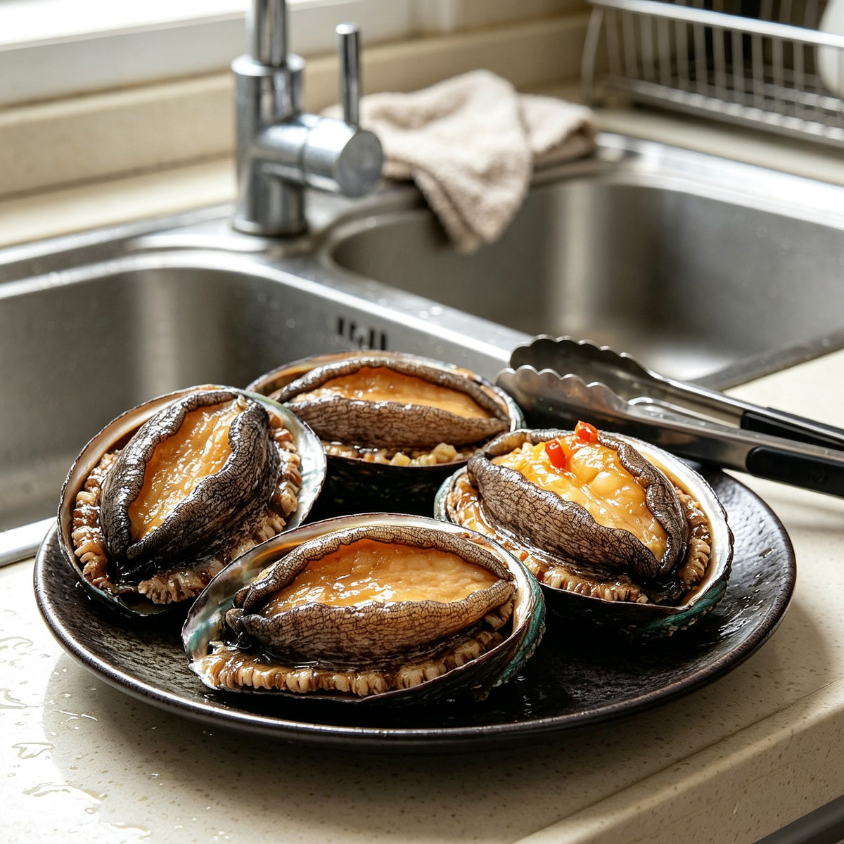 Whole abalone in the shell