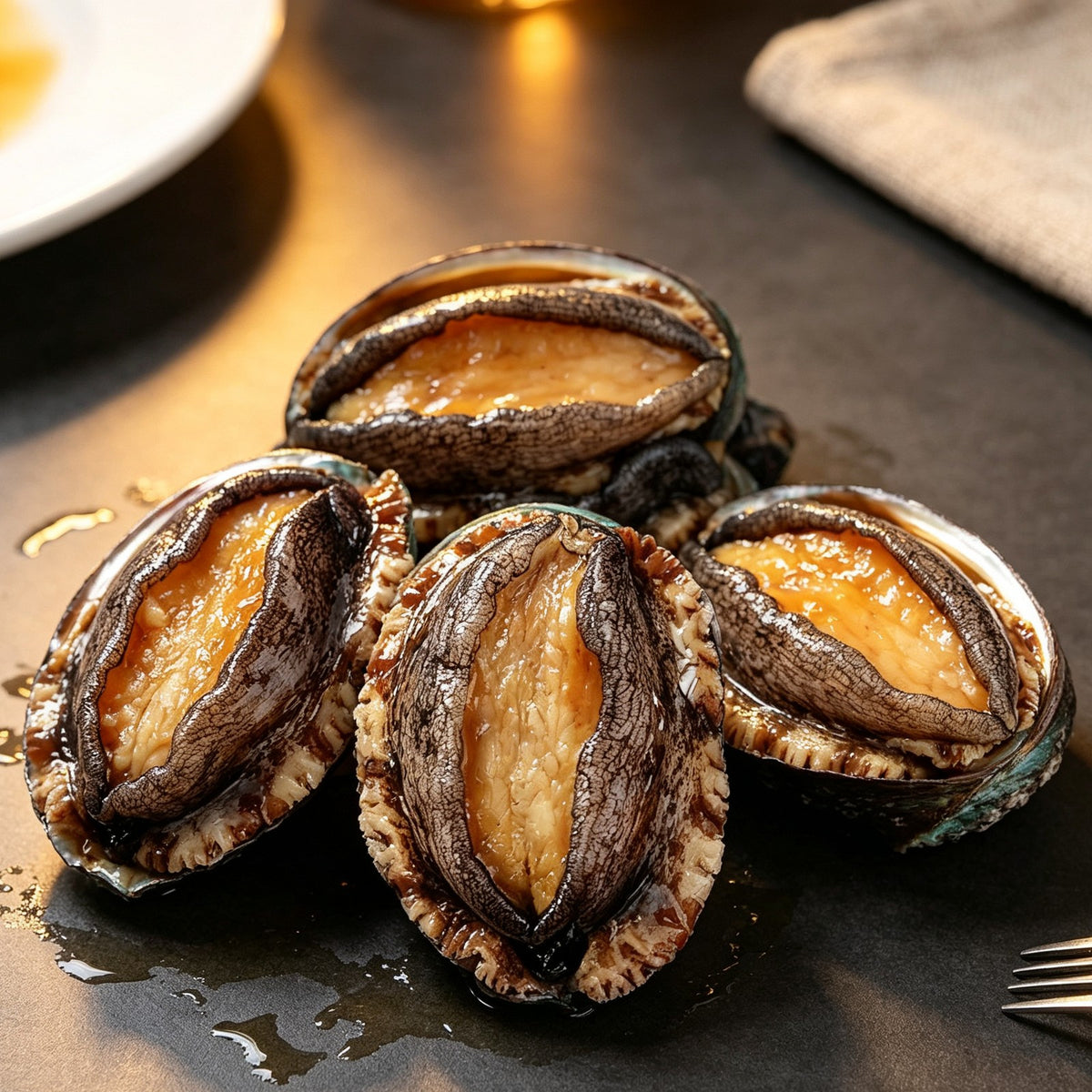 Abalone shells, glossy and fresh